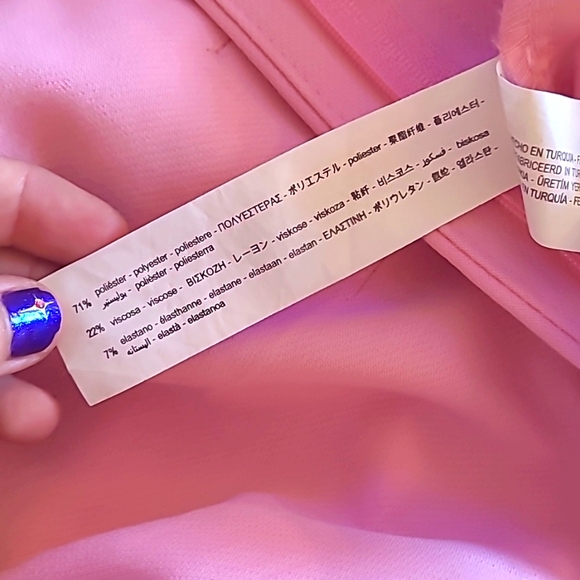 ZARA Bubblegum Pink High Waisted Trousers / Cigarette Pants Size Small - Picture 7 of 13